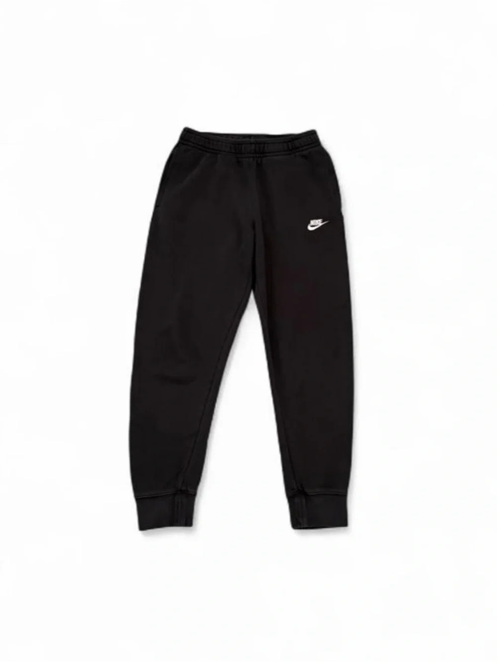Nike Black Men's Fleece Joggers with White Swoosh